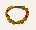 Yellow Beaded ~LOVE~ Bracelet