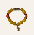 Yellow Beaded ~HONOR~ Bracelet