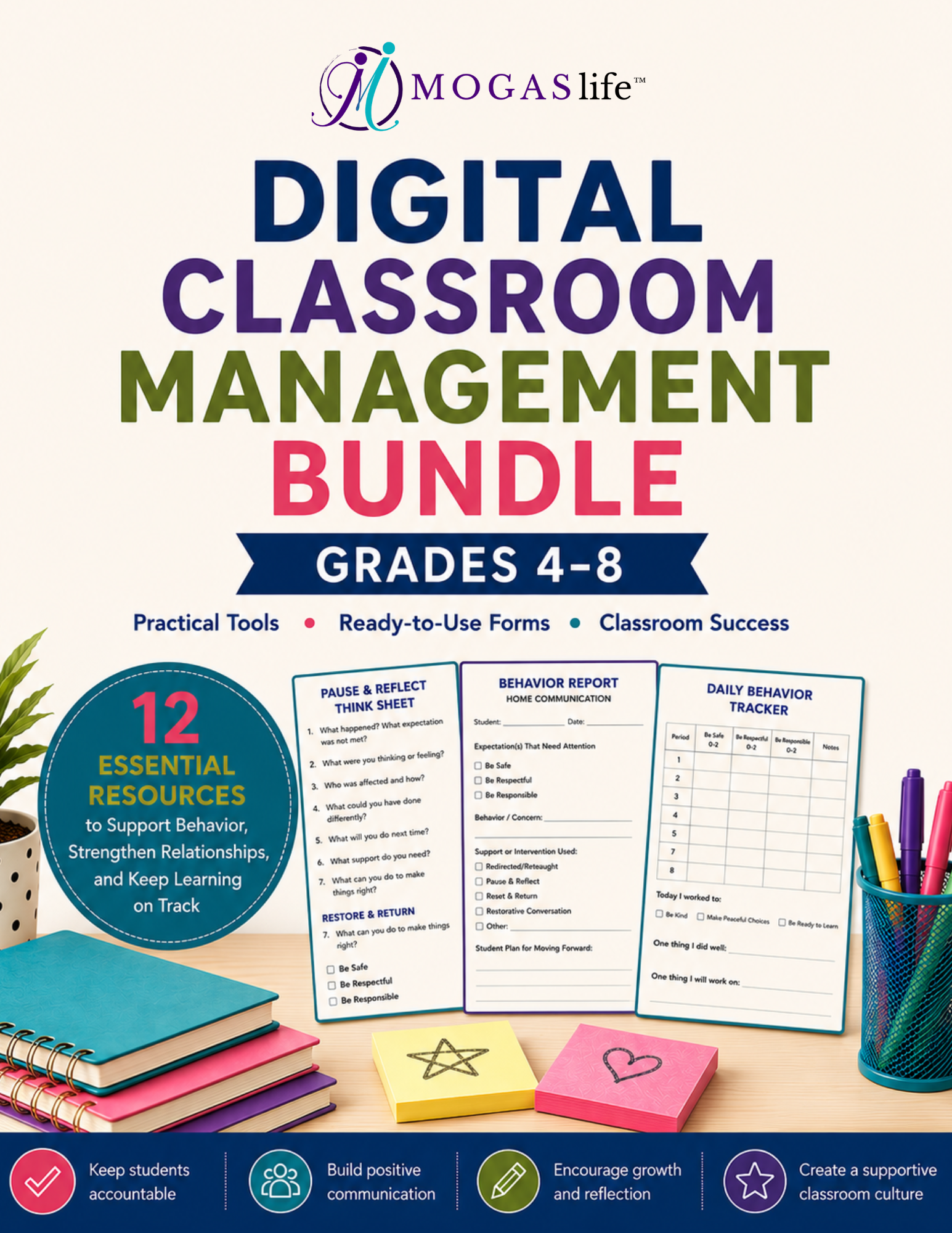 Digital Classroom Management Bundle | Grades 4–8